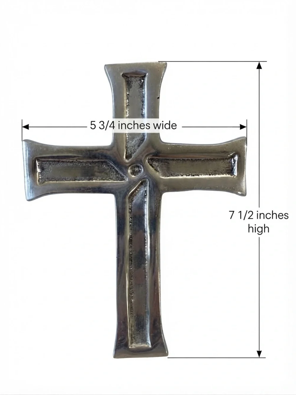 Silver Decorative Wall Cross - Elegant Home Wall Decor